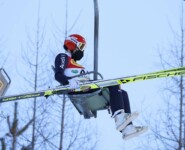 Not permitted to start: Eric Frenzel wurde disqualifiziert und musste mit dem Lift zurück ins Tal.