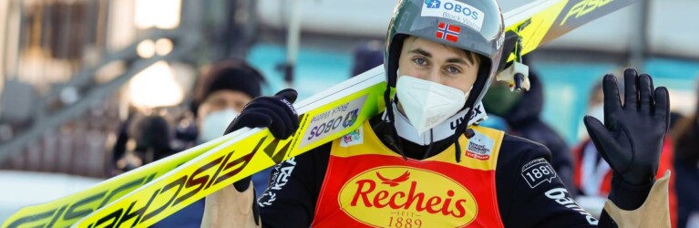 Hat gut lachen: Jarl Riiber sprang am weitesten.