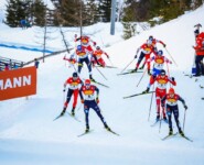 Fast wie beim Massenstart: Ramsau ist immer für ein enges Rennen gut.