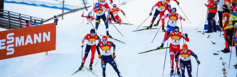 Fast wie beim Massenstart: Ramsau ist immer für ein enges Rennen gut.