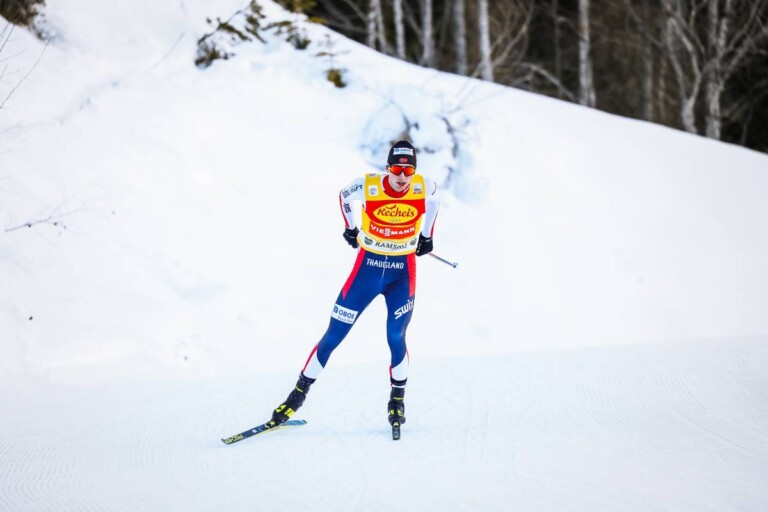 Nur er hatte viel Platz: Jarl Riiber.