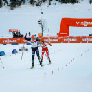 Knapp geschafft: Eric Frenzel hat das stärkere Finish.