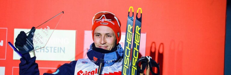 Eric Frenzel lief ein starkes Rennen und kam auf Rang drei.