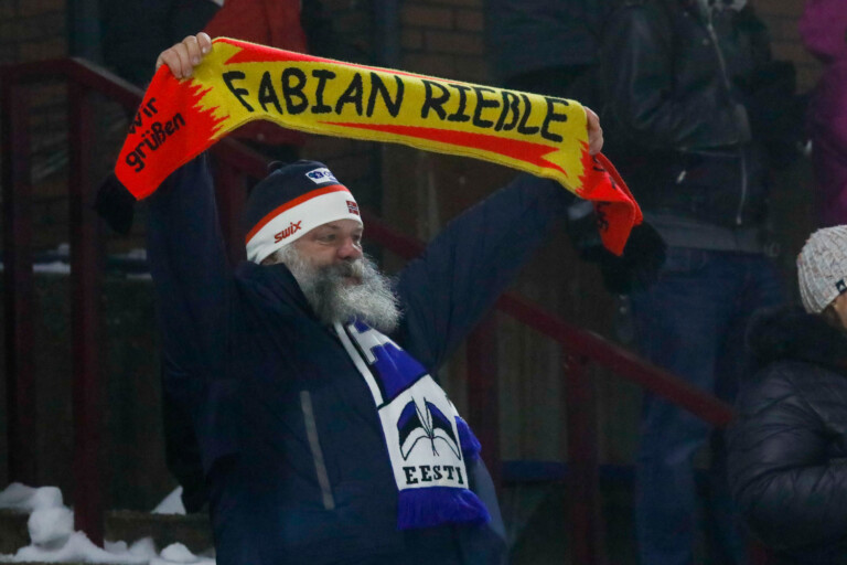 Estnischer Fan der Deutschen