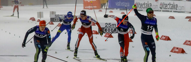 Zielsprint der Herren: Fabian Rießle setzt sich durch.