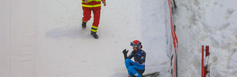 Mari Leinan Lund stürzte bei ihrem Sprung.