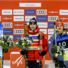 Das Podium der Herren: Fabian Riessle (GER), Jarl Magnus Riiber (NOR), Julian Schmid (GER), (l-r).