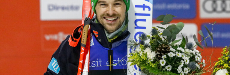 Fabian Rießle freut sich über Platz 2.