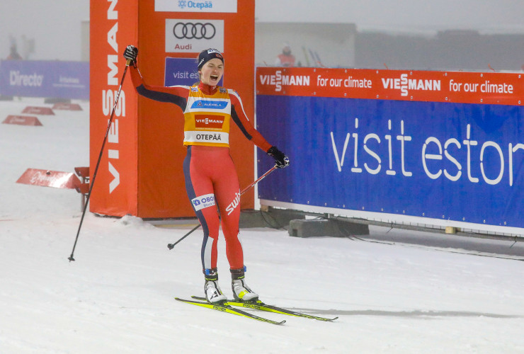 Gyda Westvold Hansen gewinnt auch den vierten von bislang vier Weltcups der Saison.