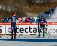Cindy Haasch erwartet Jakob Lange in der Wechselzone.