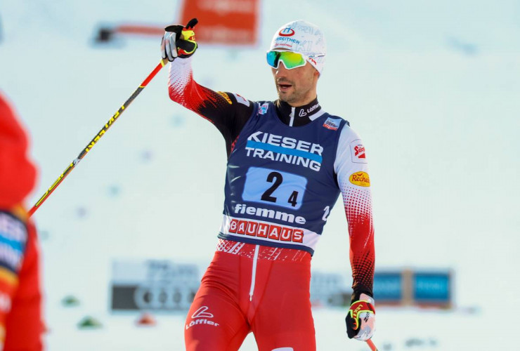 Lukas Greiderer freut sich über Österreichs zweiten Platz.