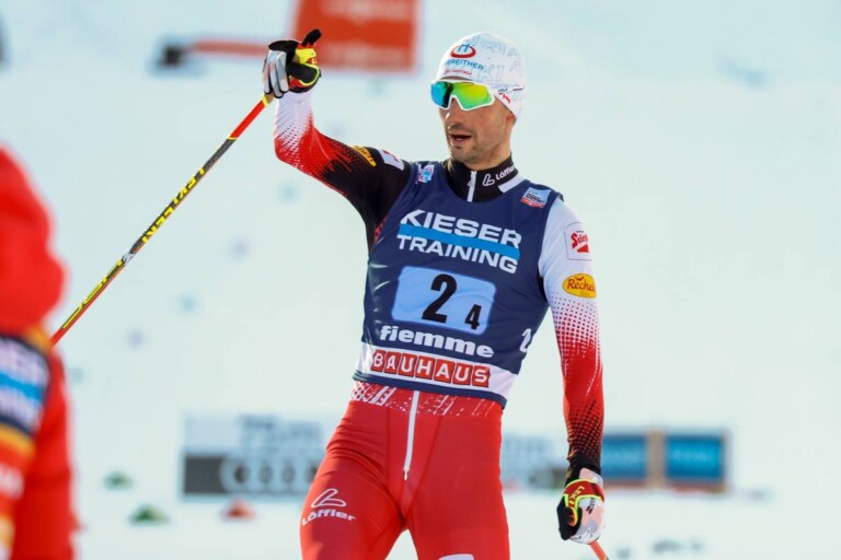 Lukas Greiderer freut sich über Österreichs zweiten Platz.