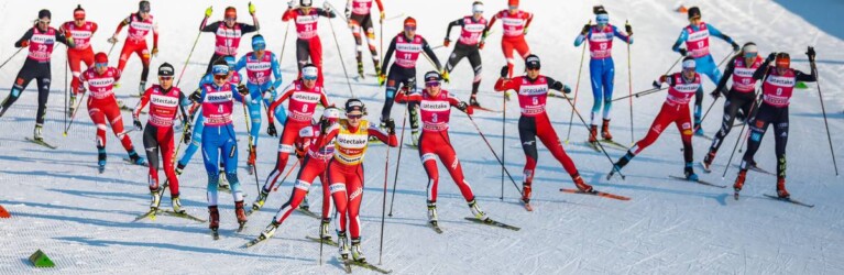 24 Athletinnen gingen beim Massenstart ins Rennen.