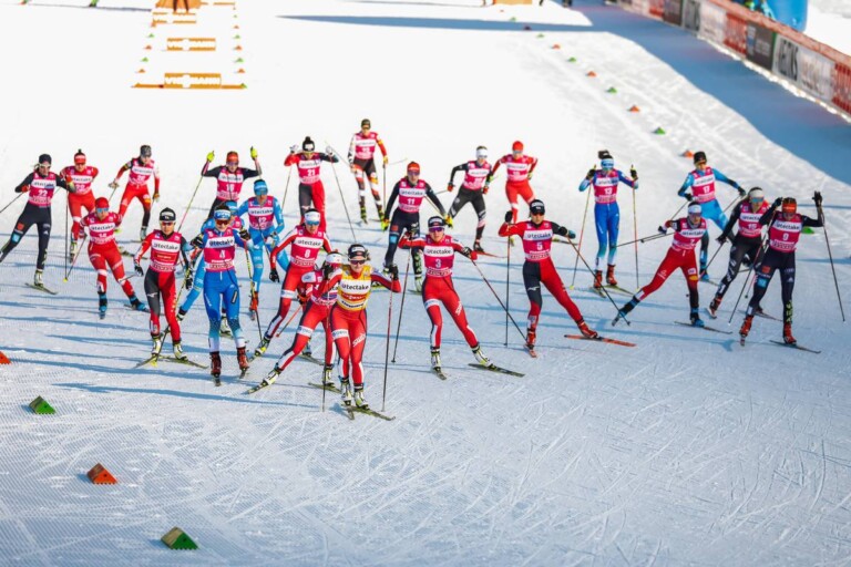 24 Athletinnen gingen beim Massenstart ins Rennen.