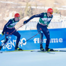 Die beiden Oberstdorfer Julian Schmid und Johannes Rydzek liefen nur am Anfang zusammen.