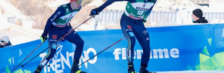 Die beiden Oberstdorfer Julian Schmid und Johannes Rydzek liefen nur am Anfang zusammen.