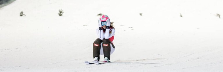 Nicht zufrieden mit der Landung: Lisa Hirner.