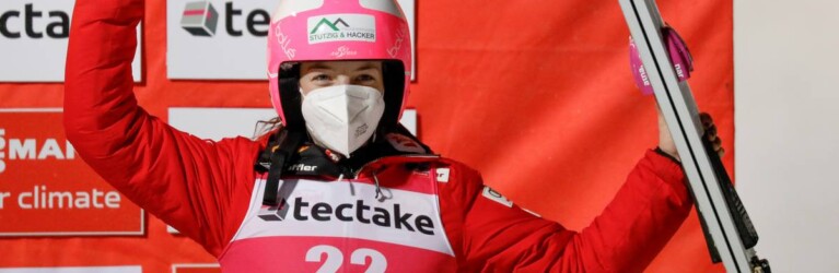 Auch Lisa Hirner war glücklich über ihren dritten Platz.