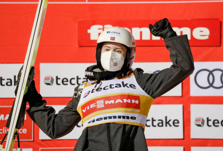 Sechster Sieg im sechsten Weltcup: Gyda Westvold Hansen.