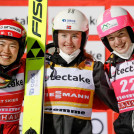 Das Podium: Anju Nakamura (JPN), Gyda Westvold Hansen (NOR), Lisa Hirner (AUT), (l-r).