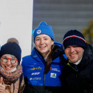 Viele Athleten konnten auf die Unterstützung ihrer Familie zählen, wie hier Lena Brocard.