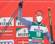 Johannes Rydzek war überglücklich über seinen dritten Platz.