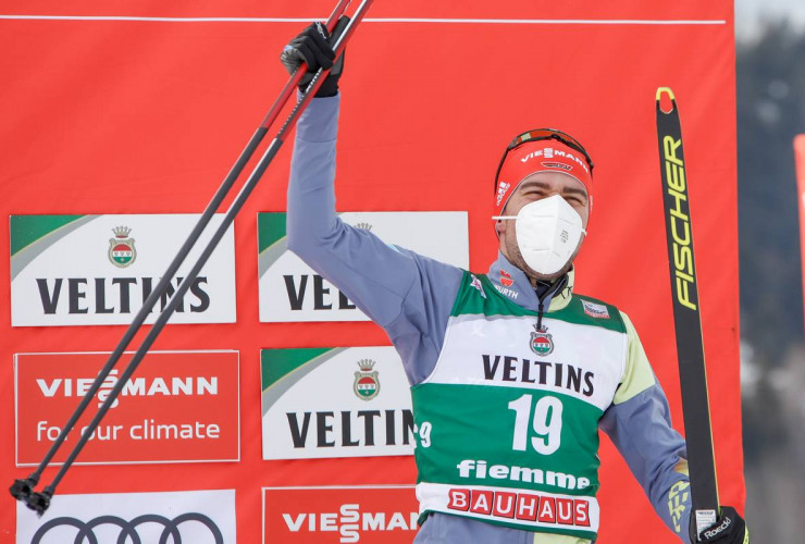 Johannes Rydzek war überglücklich über seinen dritten Platz.