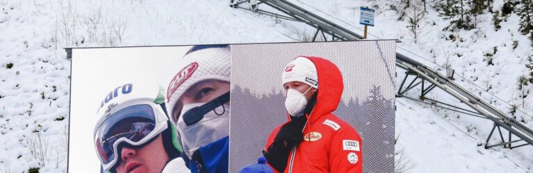 Aufgrund des Aufwindes wurde der Anlauf mehrfach verkürzt.