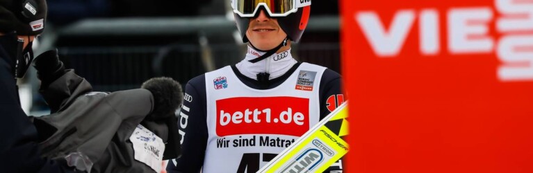 Eric Frenzel freut sich über Zwischenrang sechs.