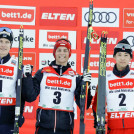 Das Podium: Kristjan Ilves (EST), Johannes Lamparter (AUT), Ryota Yamamoto (JPN), (l-r).