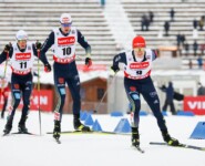 Ein deutsches Trio: (l-r), Manuel Faisst (GER), Vinzenz Geiger (GER), Julian Schmid (GER).