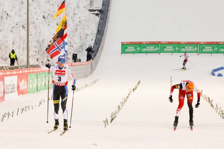Enges Finish: Kristjan Ilves kommt knapp vor Franz-Josef Rehrl ins Ziel.