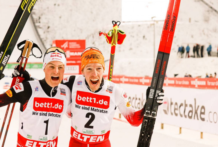 Geteilte Freude ist doppelte Freude bei Johannes Lamparter und Franz-Josef Rehrl.