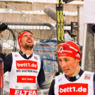 Freude und Erleichterung bei Johannes Rydzek über das gelungene Wochenende.