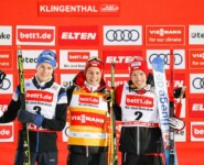 Das Podium: (l-r), Kristjan Ilves (EST), Johannes Lamparter (AUT), Franz-Josef Rehrl (AUT)