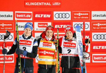 Das Podium: (l-r), Kristjan Ilves (EST), Johannes Lamparter (AUT), Franz-Josef Rehrl (AUT)