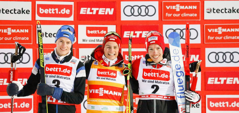 Das Podium: (l-r), Kristjan Ilves (EST), Johannes Lamparter (AUT), Franz-Josef Rehrl (AUT)