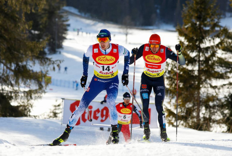 Ilkka Herola lief mit Johannes Rydzek nach vorn.