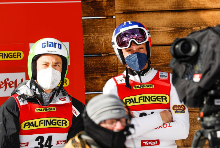 Mario Seidl und Tomas Portyk teilten sich lange die Führung.