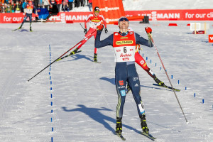 Strahlender Sieger: Vinzenz Geiger gewinnt zum ersten Mal in Seefeld.