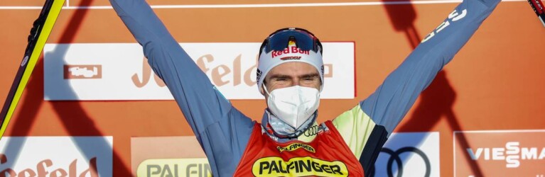 Strahlender Sieger: Vinzenz Geiger gewinnt zum ersten Mal in Seefeld.