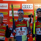 Die Sieger: Johannes Lamparter (AUT), Vinzenz Geiger (GER), Joergen Graabak (NOR), (l-r)