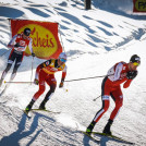 Jarl Magnus Riiber (NOR), Johannes Lamparter (AUT), Joergen Graabak (NOR), (l-r)