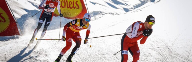 Jarl Magnus Riiber (NOR), Johannes Lamparter (AUT), Joergen Graabak (NOR), (l-r)