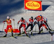 Zu Beginn der zweiten Runde bestand die Spitzengruppe noch aus sechs Athleten.