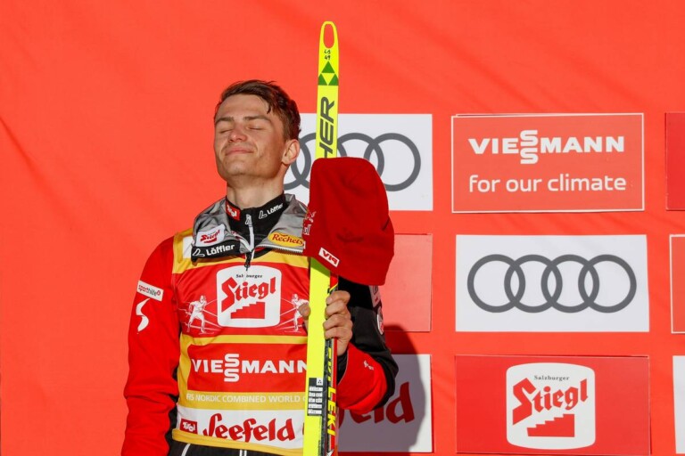 Johannes Lamparter verteidigt das gelbe Trikot.