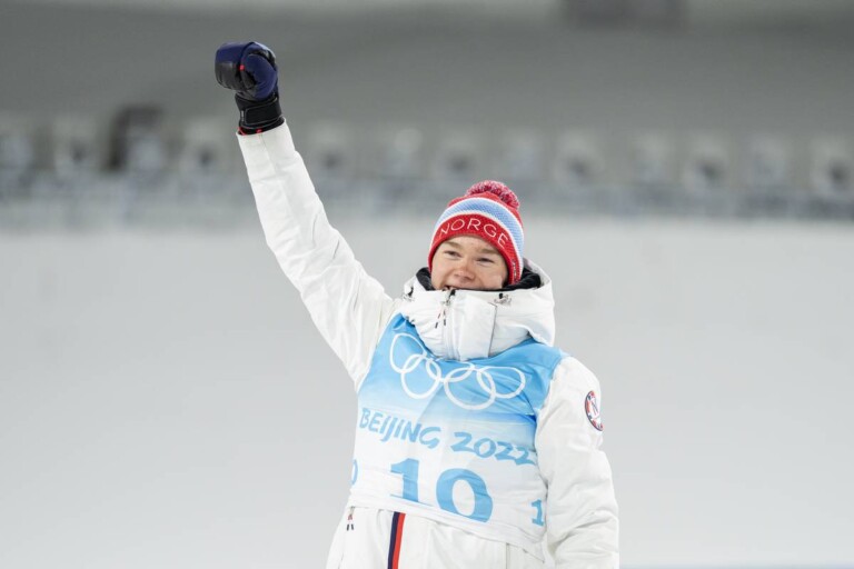 Strahlender Zweiter: Jens Oftebro folgte Graabak bis ins Ziel.
