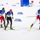 Taktikrennen zwischen Martin Fritz (AUT), Vinzenz Geiger (GER), Ryota Yamamoto (JPN), (l-r).