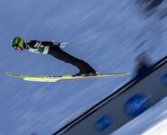 Für Lokalmatador Ilkka Herola war die Chance aufs Podium nach dem Sprung dahin.