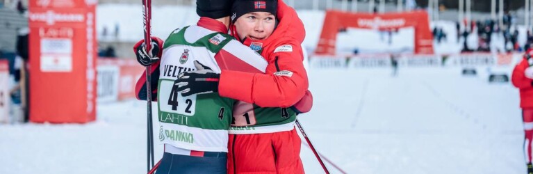 Jens Oftebro siegt gemeinsam mit seinem Idol Joergen Graabak.